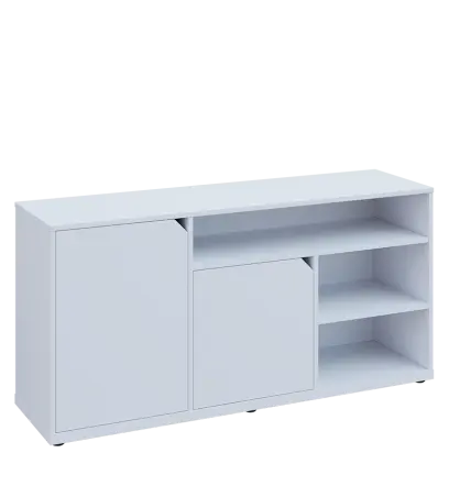 KU2-15DN3 L skříňka nízká 2-dveřová, nika, 740x1522x400, provedení levé, bílá sněžná